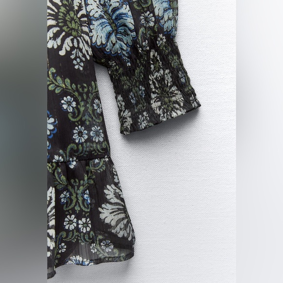 ZARA ~ PRINTED DRESS WITH VEST - Picture 8 of 10